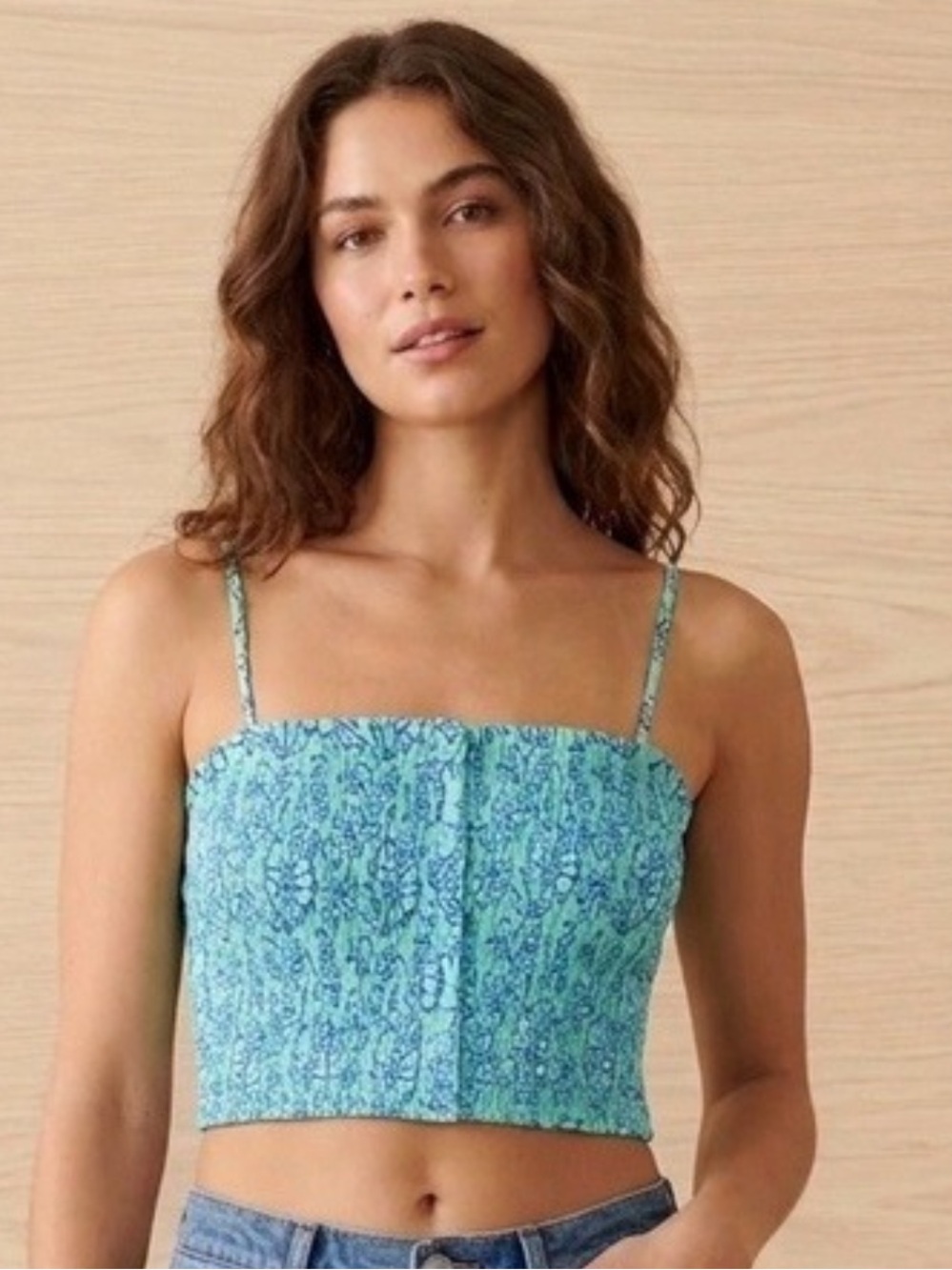 Roller Rabbit X Target Women's Garden Floral Smocked Peplum Tank Top